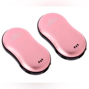 Go Warmer Pink 2-Pack Rechargeable Hand Warmers Power Bank Flashlight USB New
